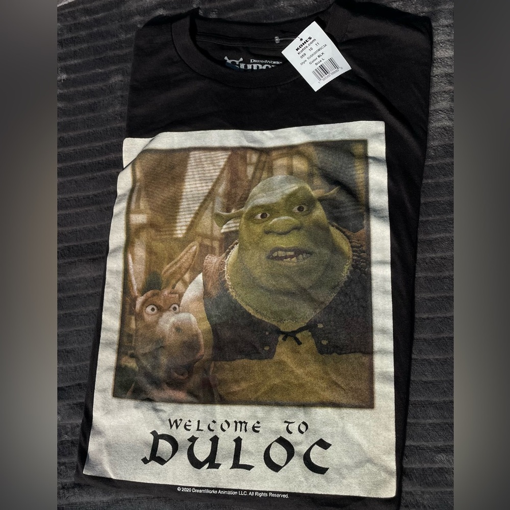 Kohl's Black Shrek Graphic Tee